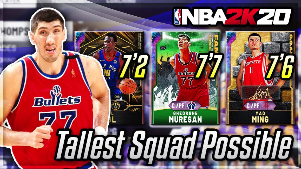 I used the TALLEST SQUAD possible in nba 2k20 myteam....