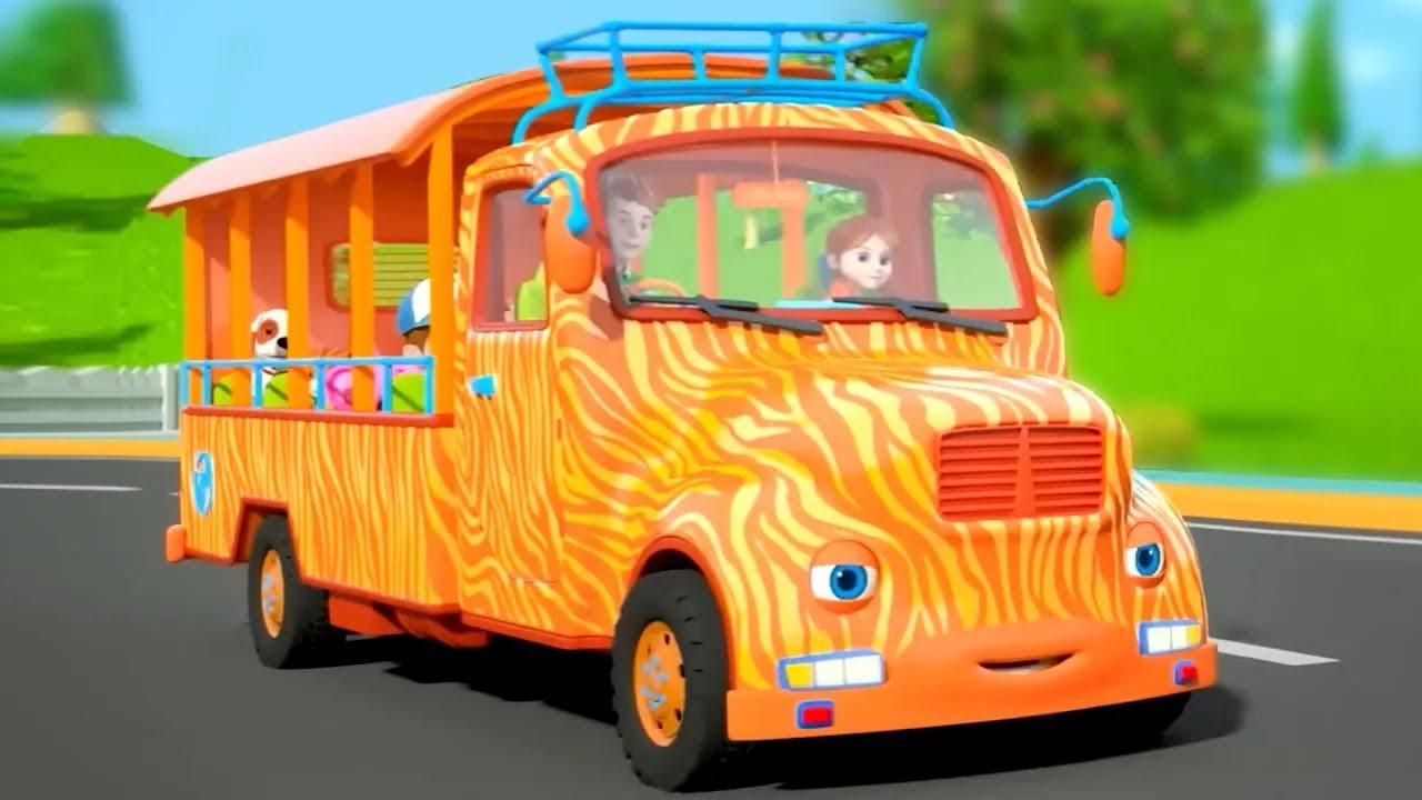 LIVE 🔴 Wheels on the Bus Jungle Safari - Fun Adventure Songs & Learning Rhymes for Children