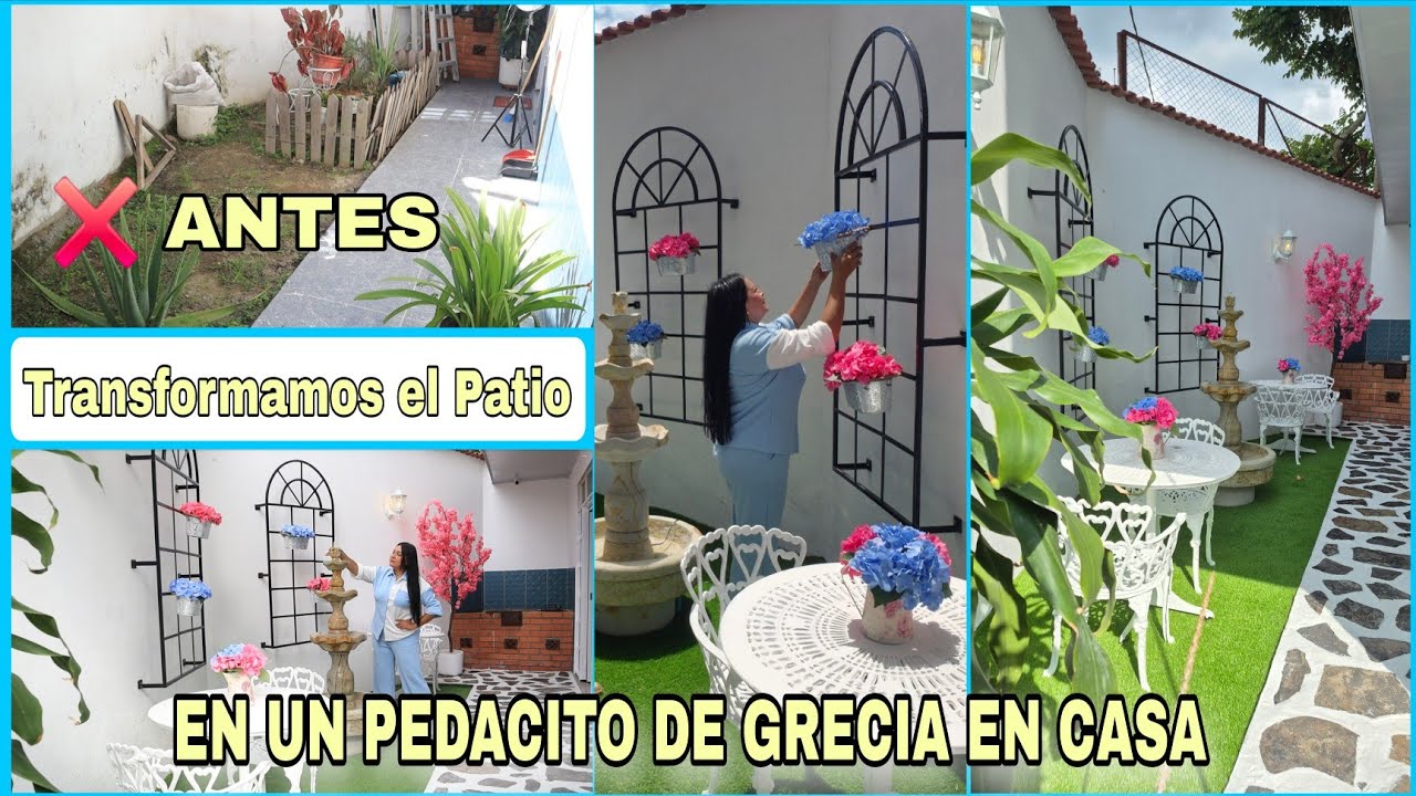 😱/TRANSFORMÉ MI PATIO EN UN PEDACITO DE GRECIA EN CASA