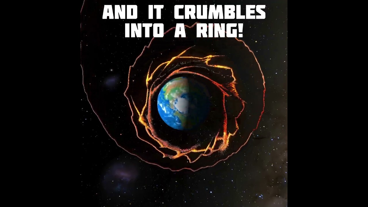 What if the moon passes the Roche limit? #spacesim #space #saturn #simulation #moon #earth