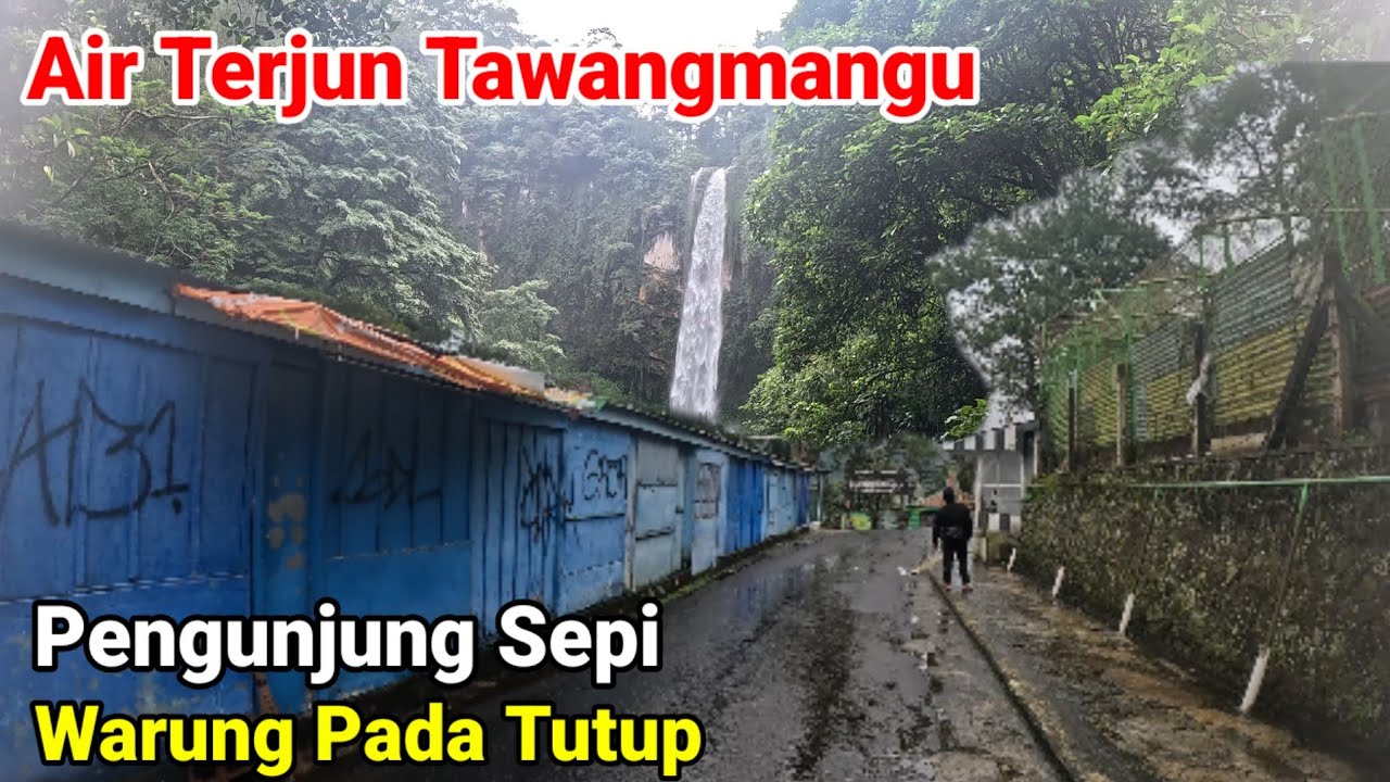 Air Terjun Grojogan Sewu Tawangmangu Sepi Warung Pada Tutup 