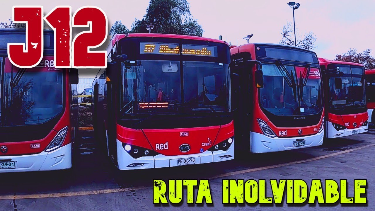 J12 Ruta ida y vuelta TRANSANTIAGO red