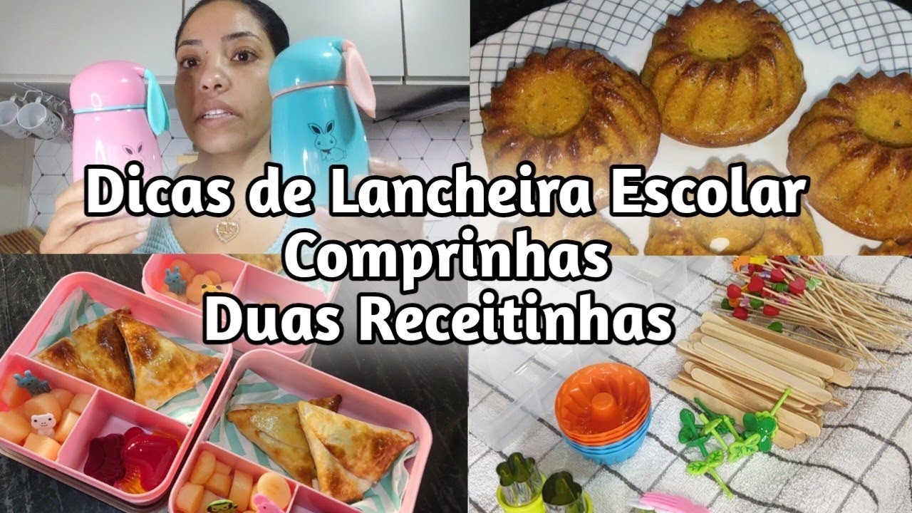 Dicas de Lancheira Escolar/Comprinhas para Lancheira/Pãozinho de Calabresa/Bolo de cenoura saudável