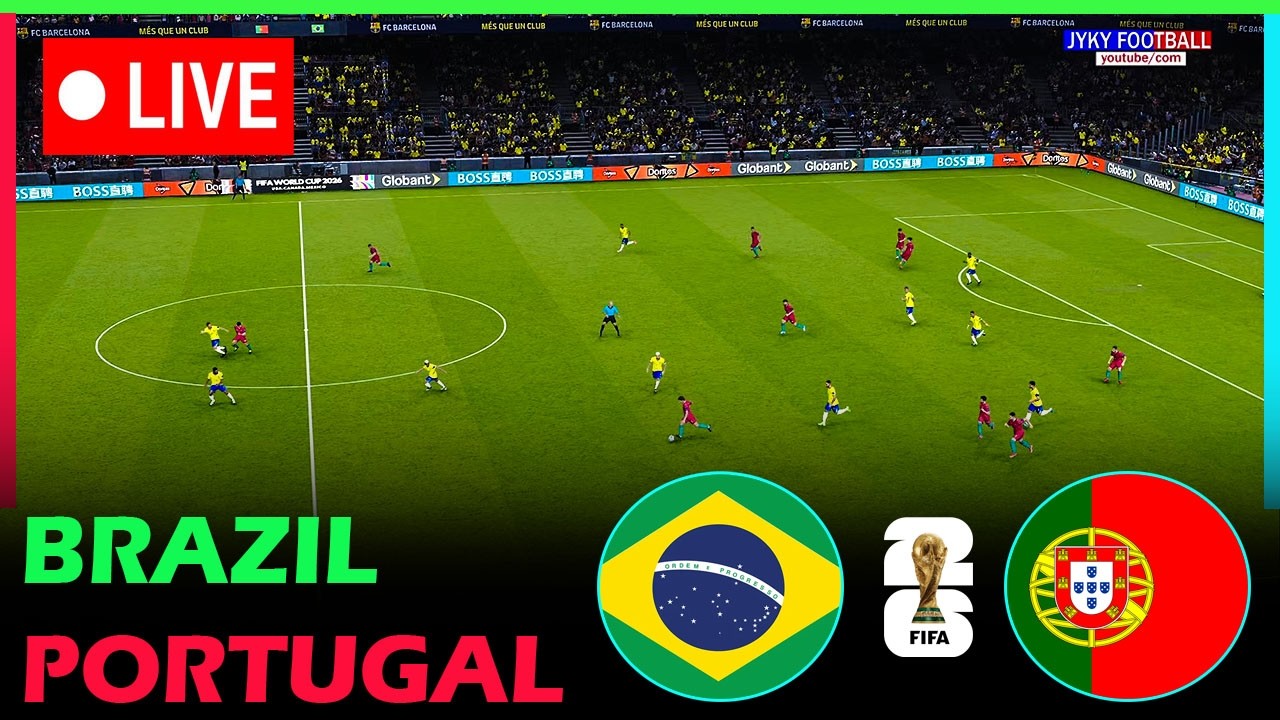 LIVE🔴Brazil vs Portugal | FIFA World Cup 2026 | Full match all goals Ronaldo & Neymar  eFootball PES