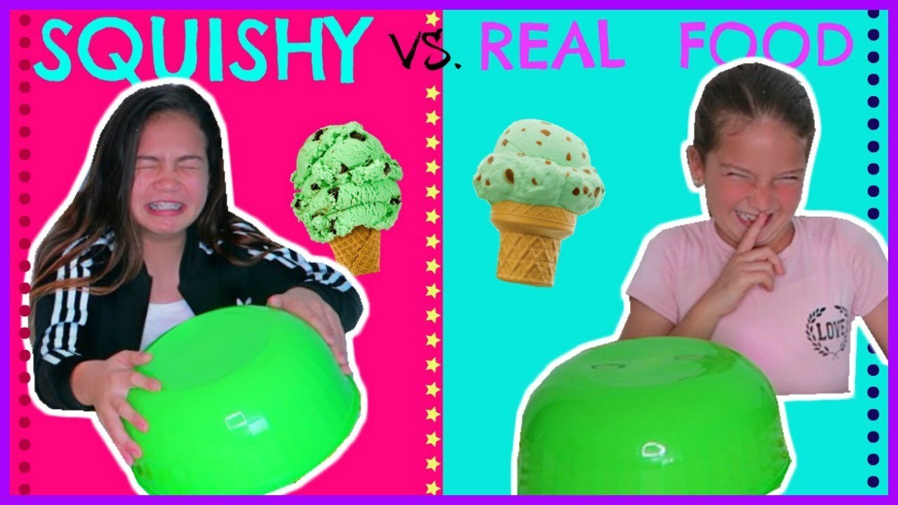 SQUISHY VS. REAL FOOD CHALLENGE 