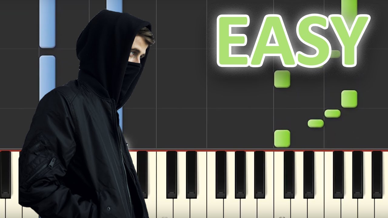 Alan Walker - Faded (EASY Piano Tutorial) [Synthesia]