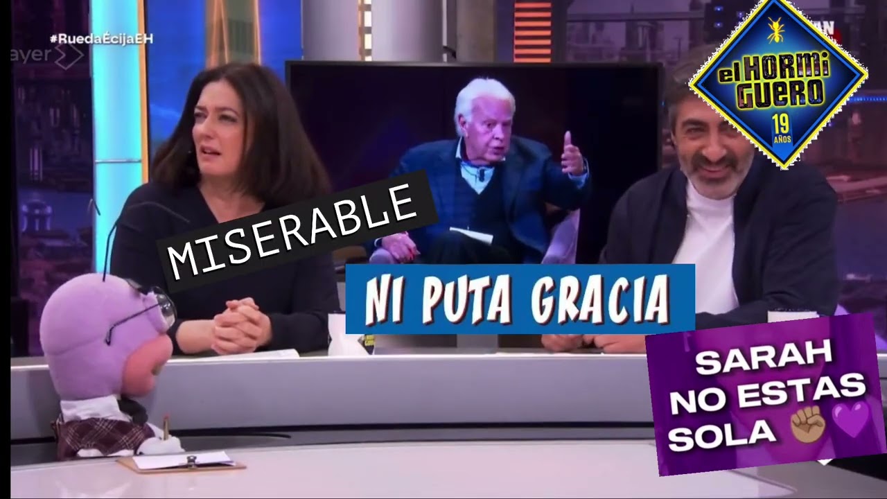 Anoche en el hormiguero @SarahPerezSanta fue humillada nuevamente por su aspecto físico