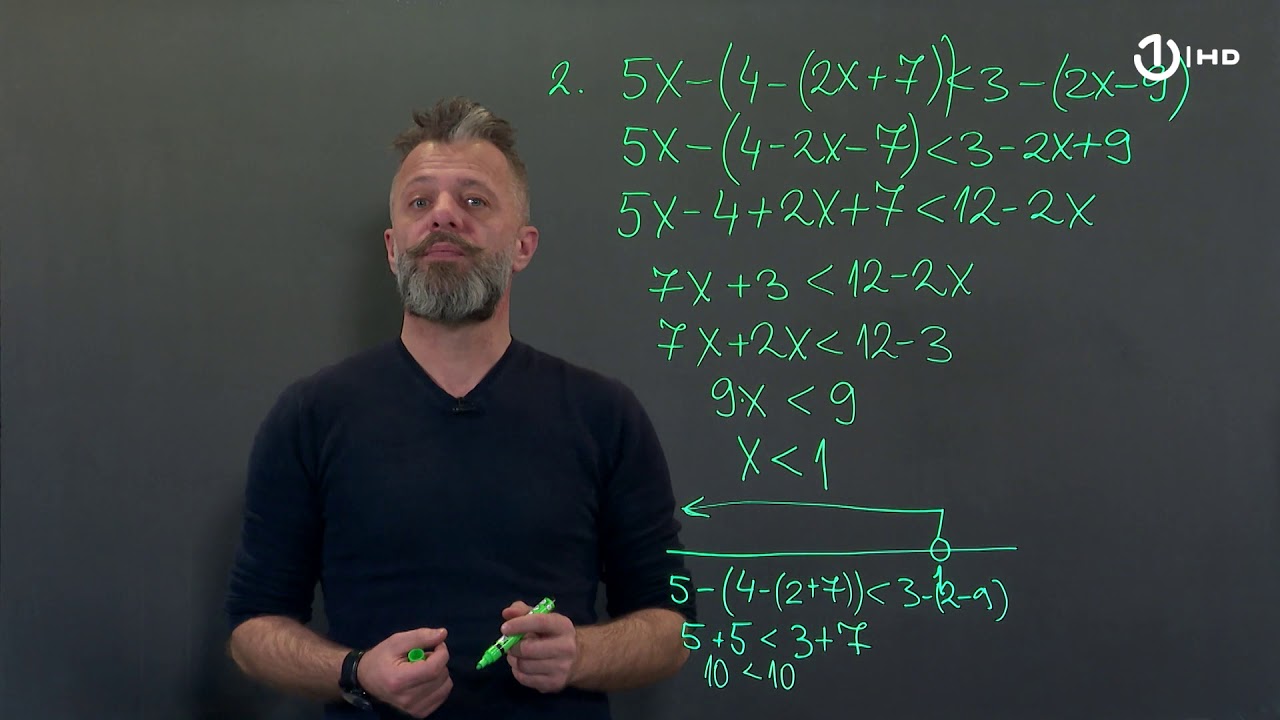 Domaća zadaća za 9. razred: Matematika - Linearne nejednačine sa jednom nepoznatom