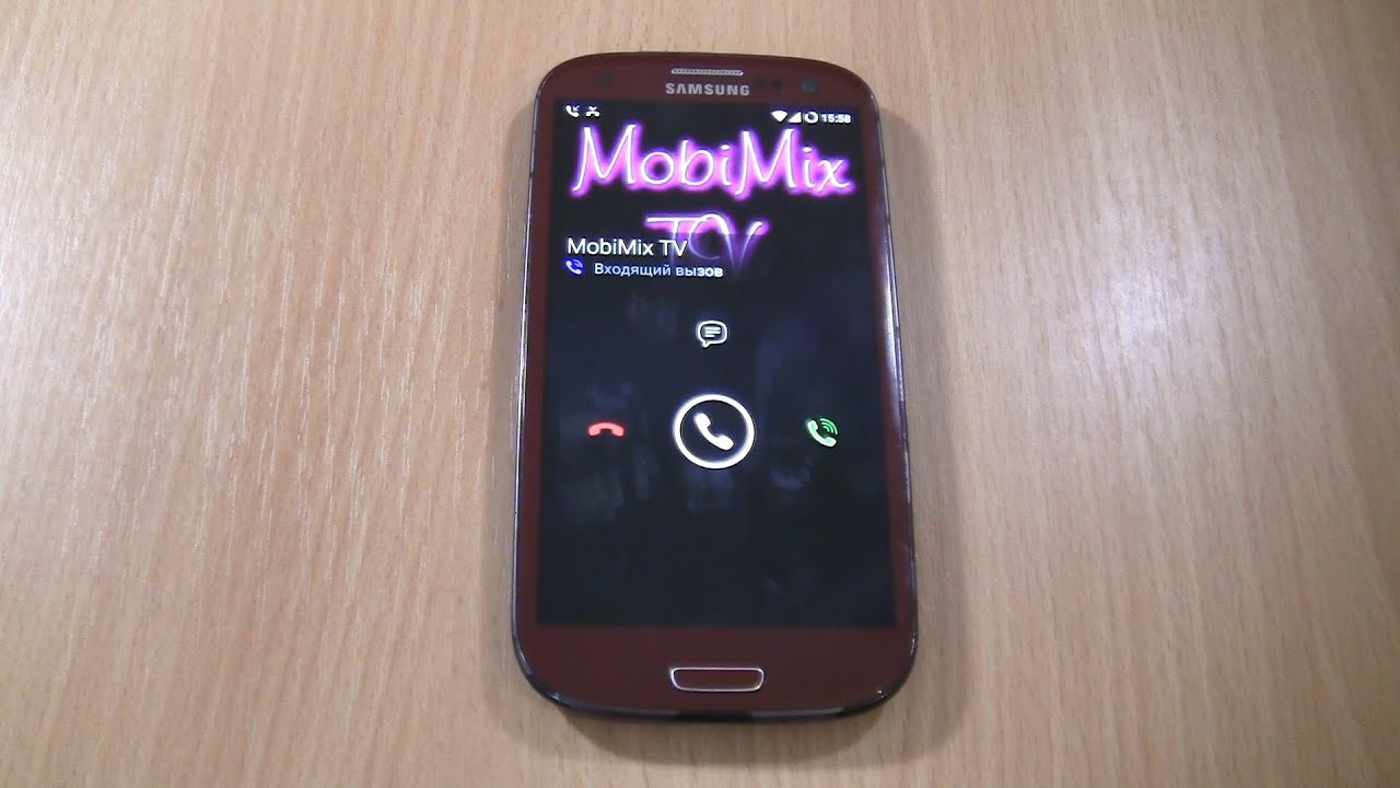 Viber  Samsung Galaxy S3 Red  with ANDROID 6  Incoming call
