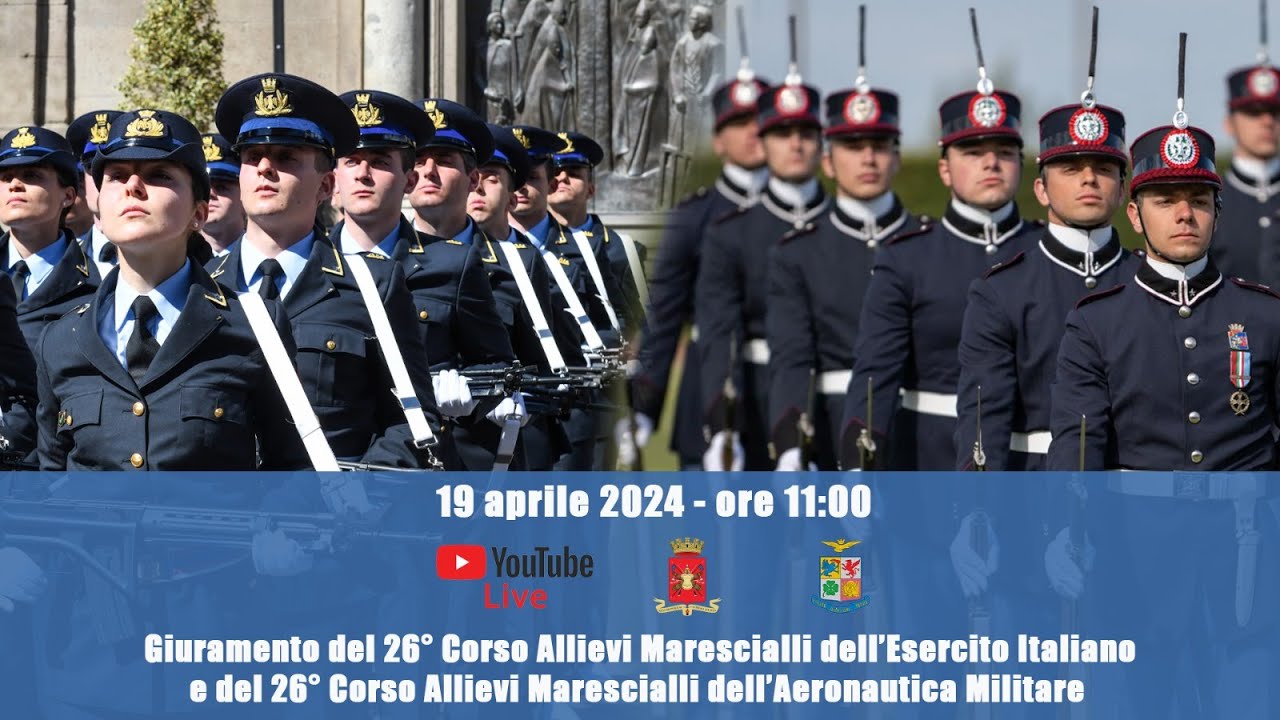 Giuramento congiunto degli Allievi Marescialli dell'Aeronautica Militare e dell'Esercito Italiano