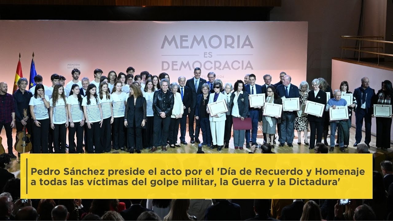 Pedro Sánchez preside el 'Día de recuerdo y homenaje a las víctimas de la Dictadura'