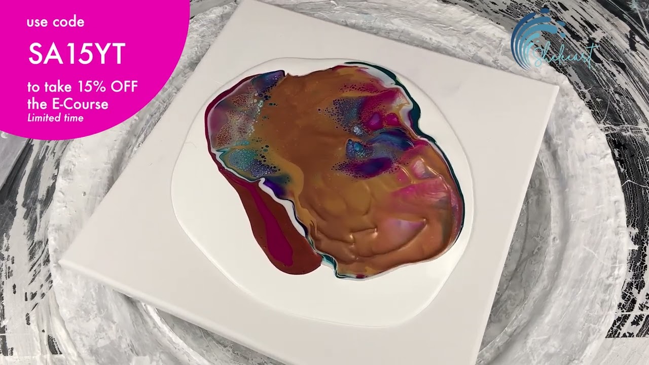 549. Sheleeart - Acrylic Fluid Art - Too Much Paint? Yes!