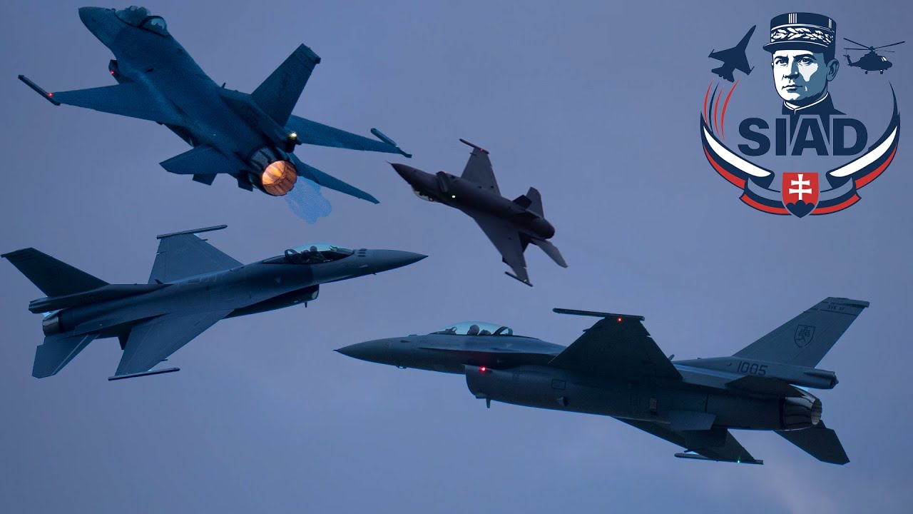 Slovak Air Force F16 Block 70 first ever dynamic display at SIAD 2025 in Presov