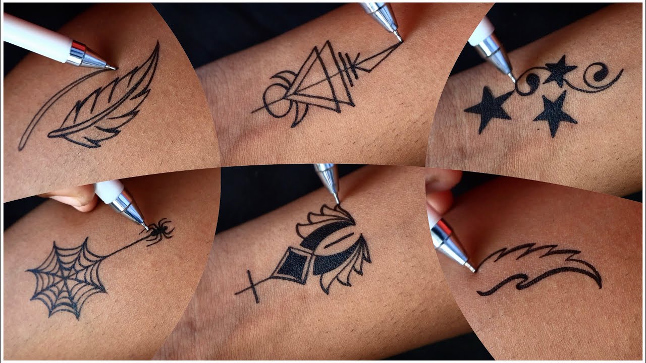 New temporary tattoos art designs || @Artist_Kumresh  new simple tattoos  || amazing pen tattoo +%