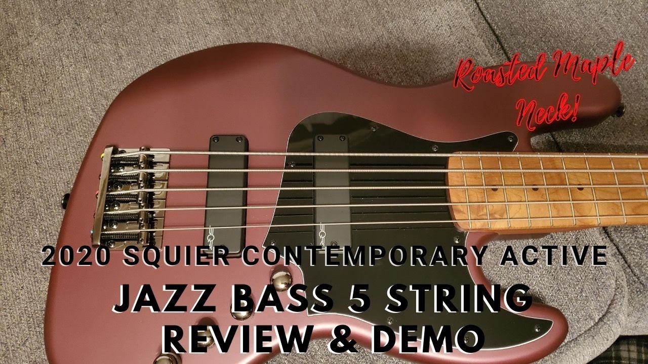 Roasted Maple Neck On Budget? 2020 Squier Contemporary Active Jazz Bass 5 String Review & Demo