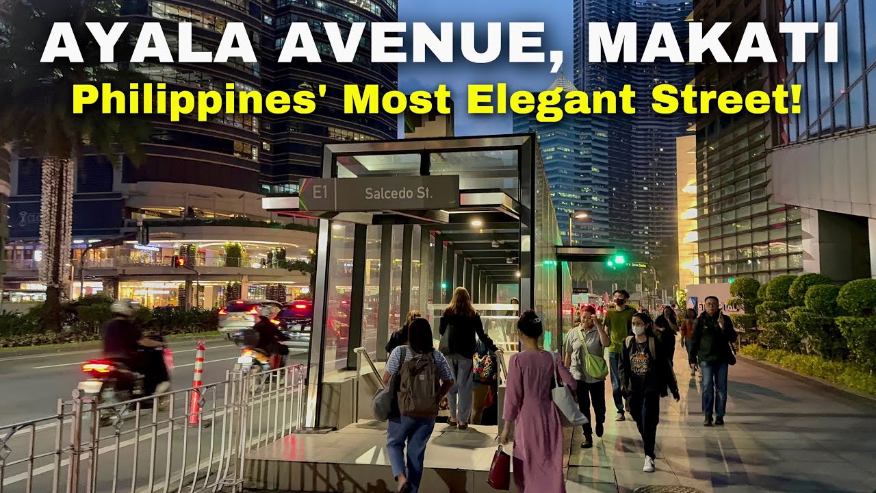 Philippines&rsquo; Most Elegant Street &mdash; AYALA AVENUE, MAKATI | Christmas Walk Tour in Metro Manila 4K