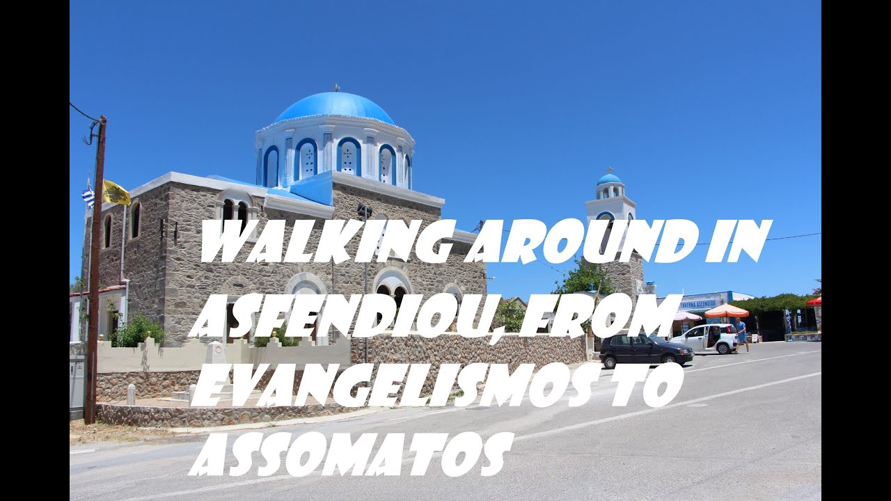 Walking around in Asfendiou 2021 from Evangelismos to Assomatos (4k)