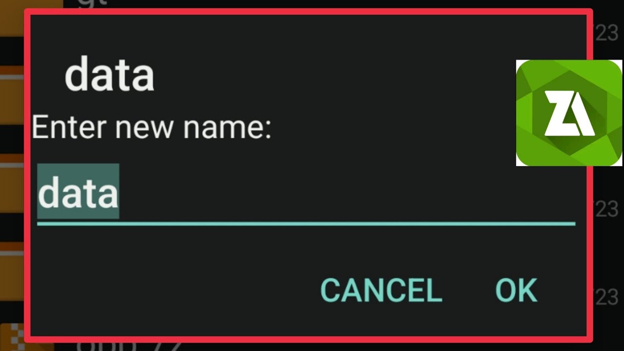 ZArchiver Folder Name Rename Problem Solve
