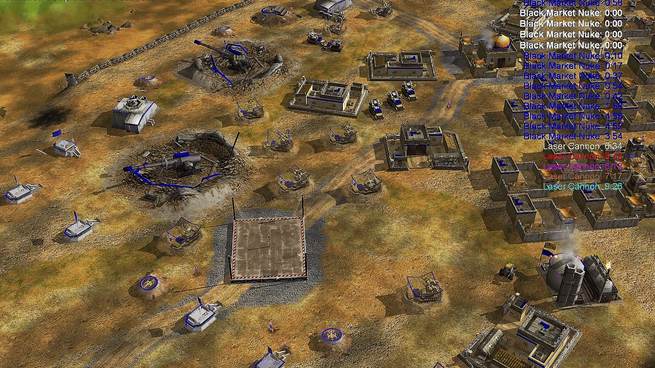 1 SUPER GLA BOSS vs 7 USA LASER - MILITARY ENCOUNTER MAP Command & Conquer Generals Apocalyptic 2.2