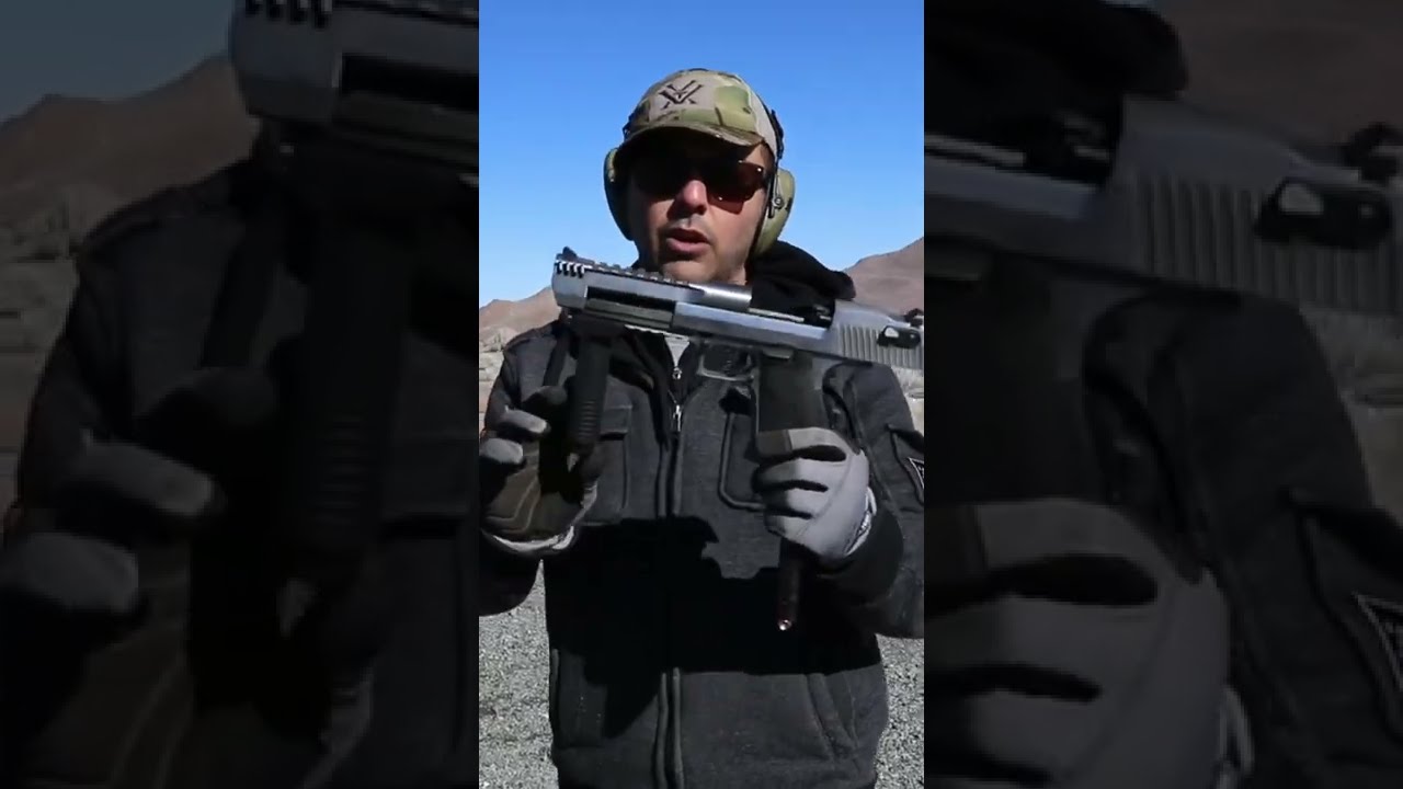 Полностью автоматический Desert Eagle против бронежилета