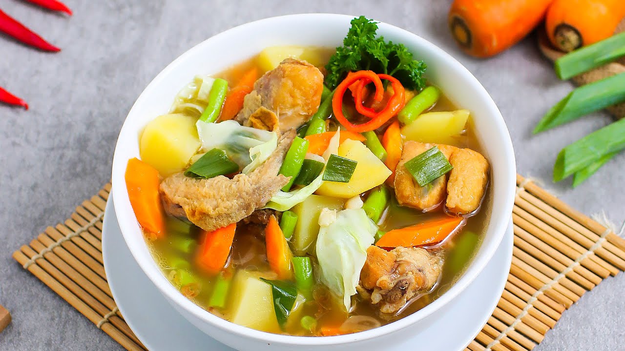 RESEP SOP AYAM ANDALAN - SOP AYAM KUAH SEDAP