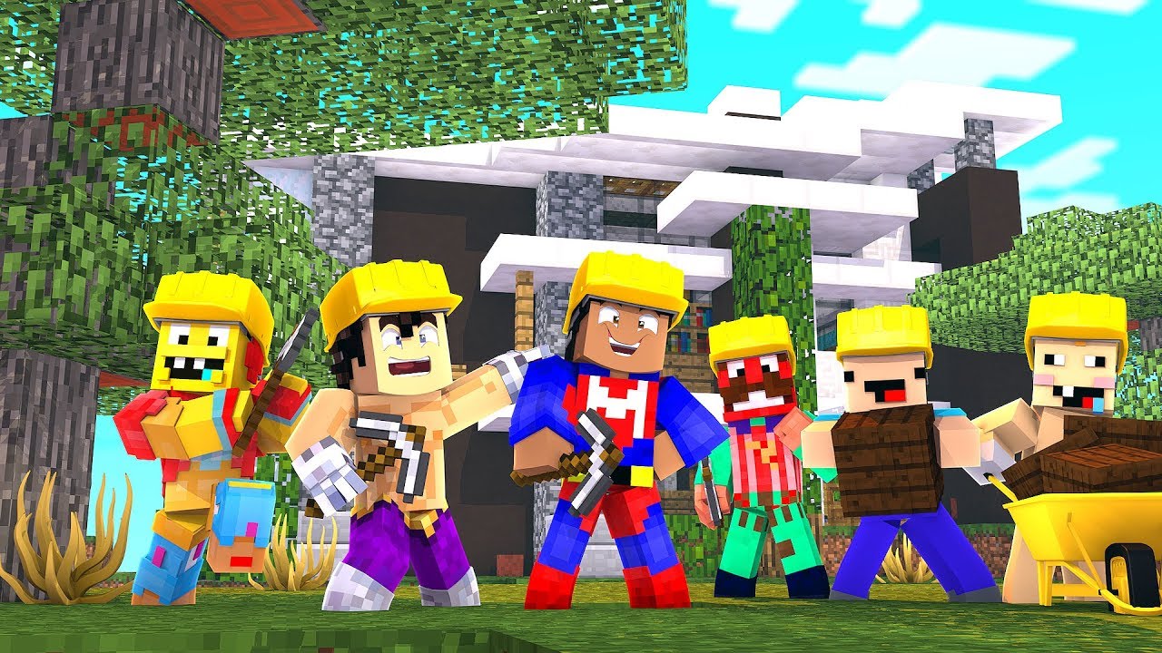 *MINECRAFT CON NOOBS* LA NUEVA MANSIÓN YOUTUBER 🏠