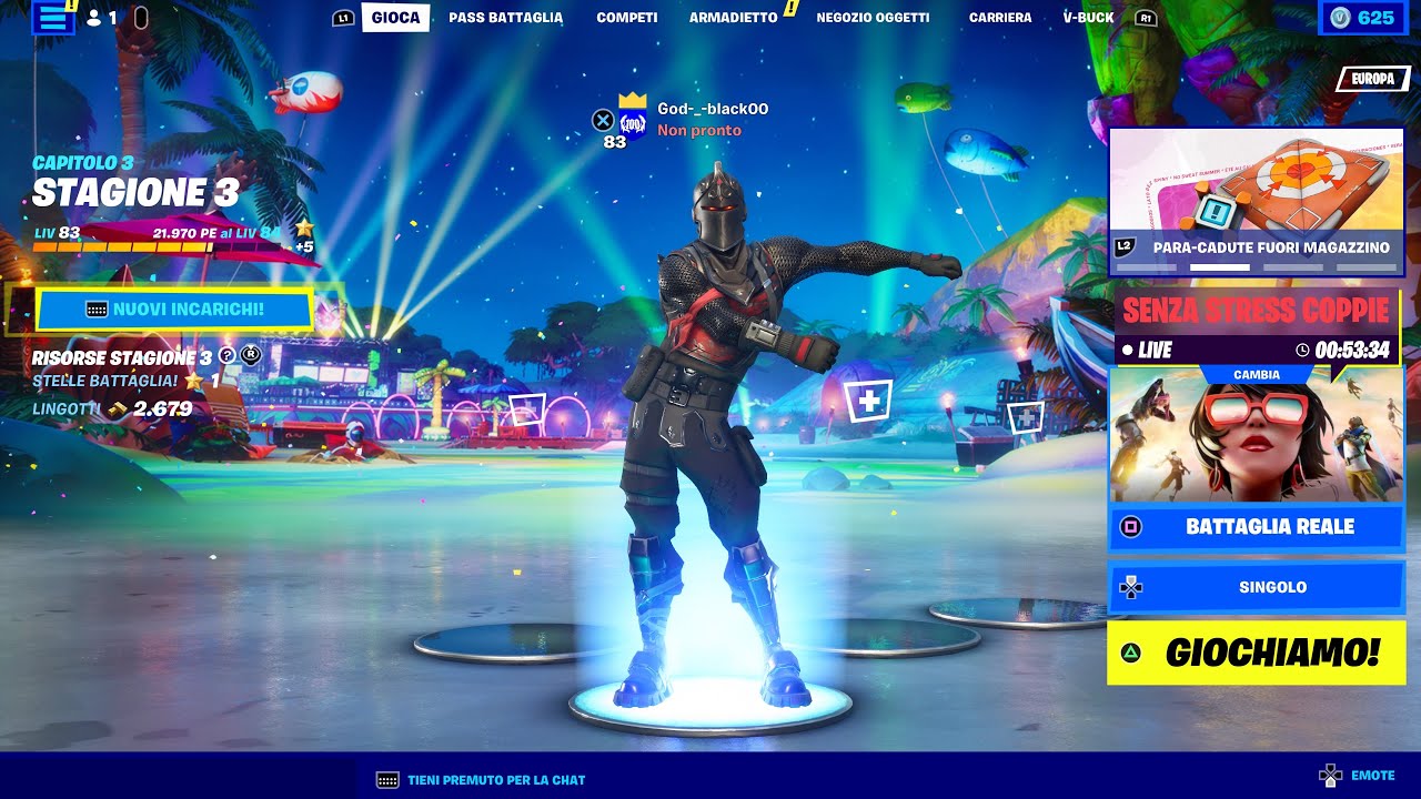 account cavaliere nero fortnite