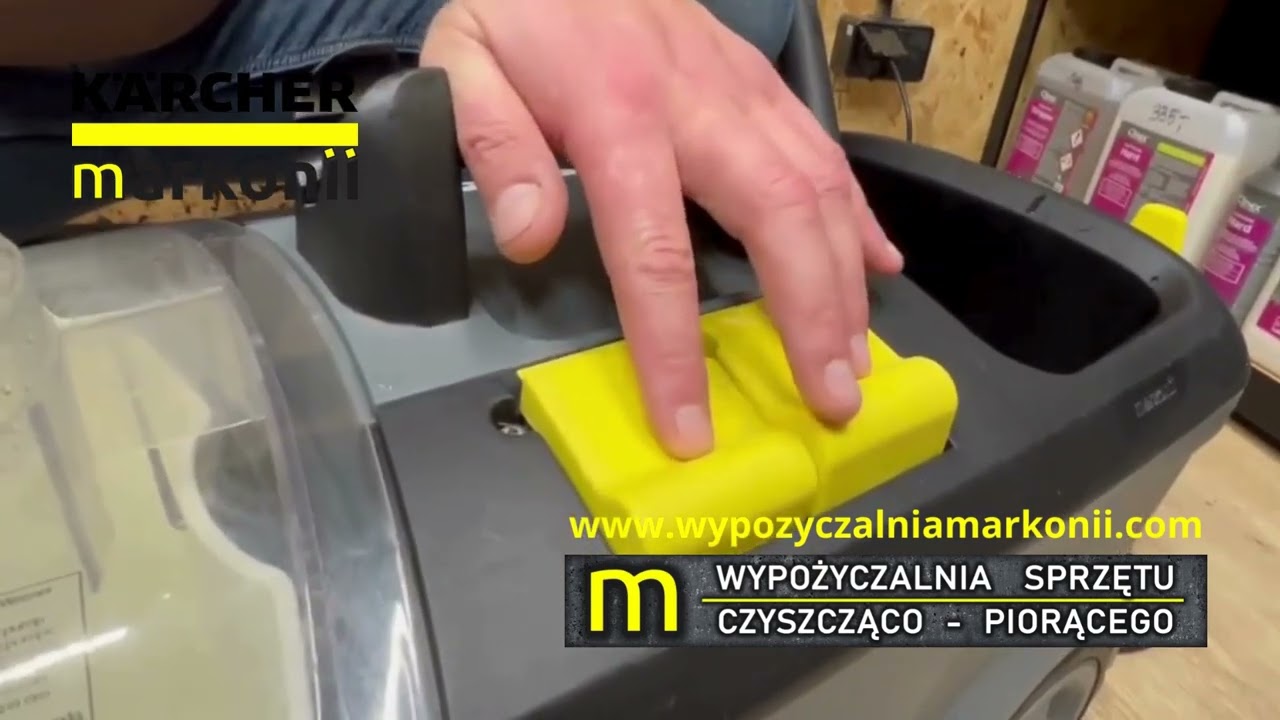 Jak odpowietrzyć pompkę spryskiwacza, odkurzacz piorący Karcher PUZZI 10.1 Wypożyczalnia MARKONII