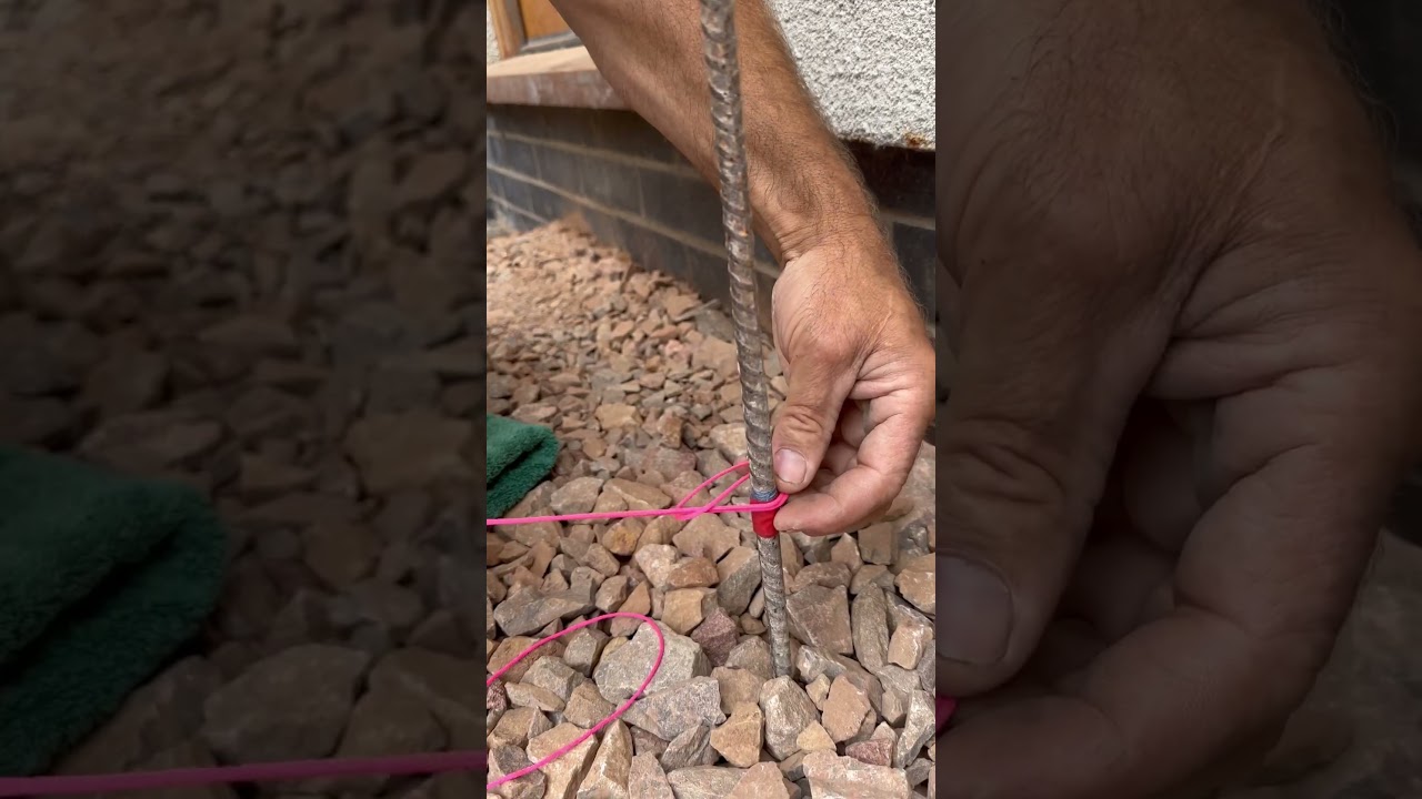 Preparing The Sub Base ForA Limestone Patio With Pins & String Lines