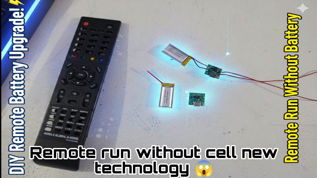 Remote run without a cell new technology with battery how to install 😱😍