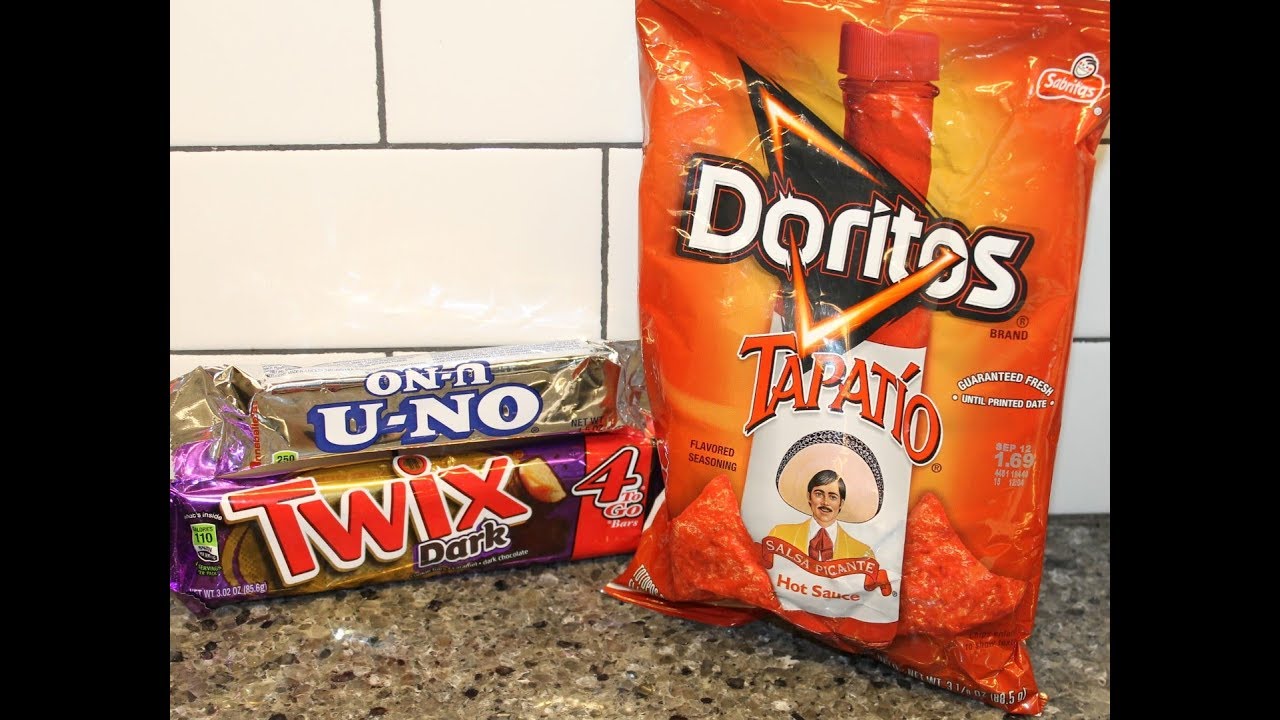 Twix Dark Chocolate Candy Bar, U-NO Bar & Doritos TapatíoTortilla Chips Review