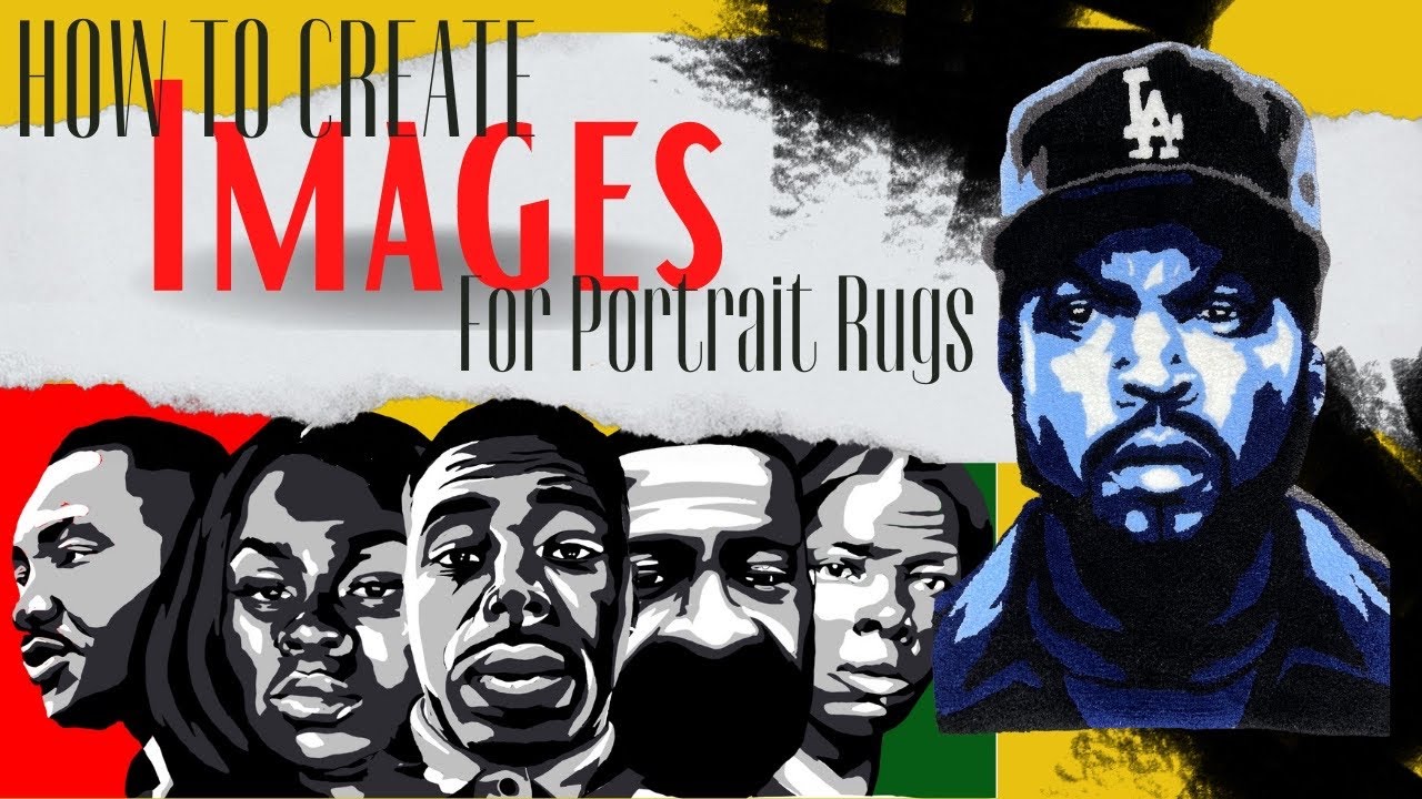 How to Create Images for Portrait Tufted Rugs using Procreate | FGG Customs | Tufting Chronicles