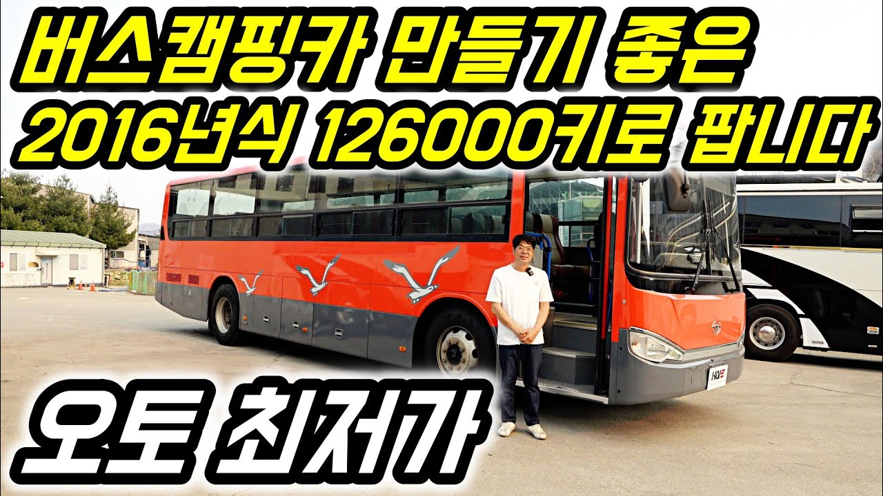 버스캠핑카로 만들기 좋은 2016년식 126000키로 오토팝니다