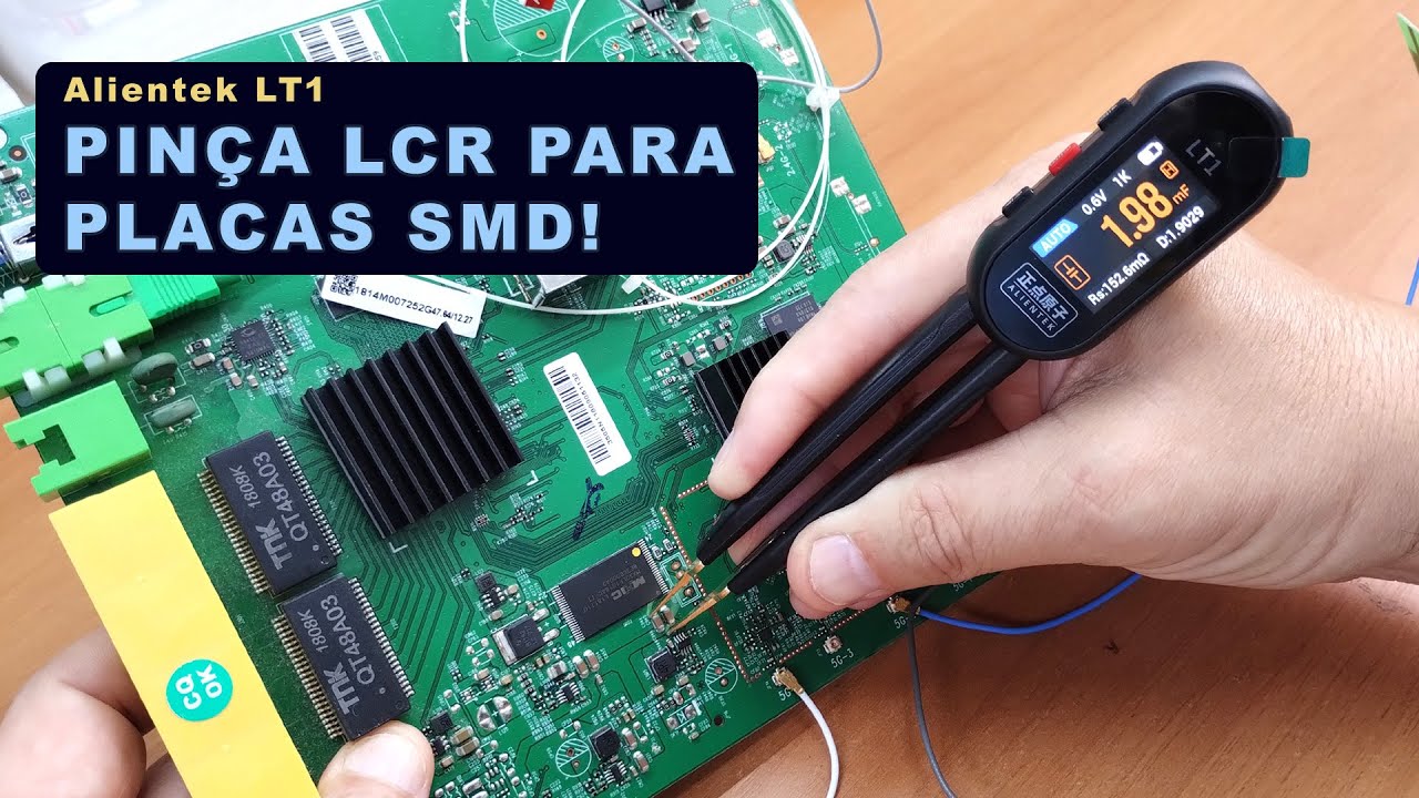 Incrível! Meça facilmente componentes SMD. Conheça a Pinça LCR  da Alientek!