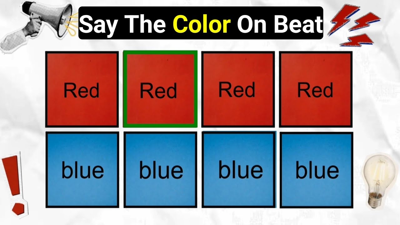 Say The Word On Beat | Levels 1-3 | say the color. 