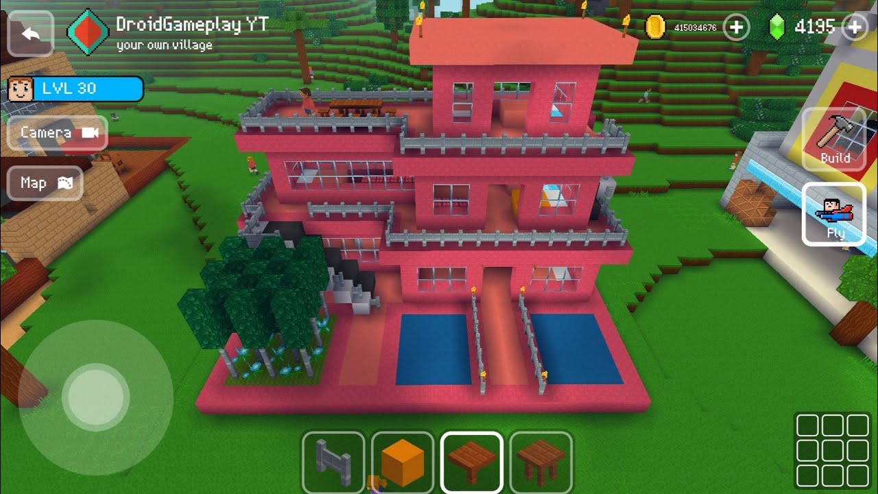 Pink Modern House - Block Craft 3d: Building Simulator Games for Free