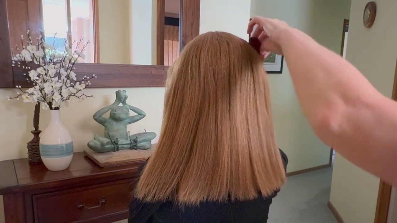 ASMR - Hair Play with Mumbled Whispering