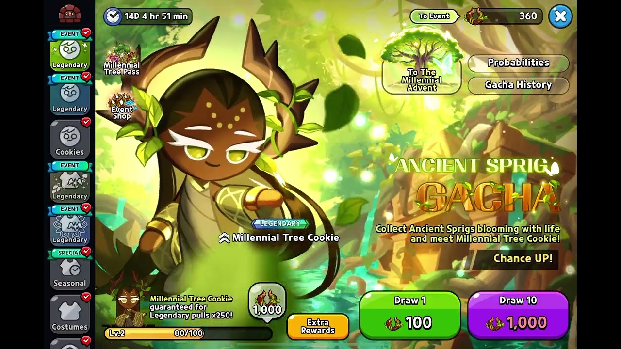 Cookie run: Kingdom Millennial Tree Cookie's Gacha 