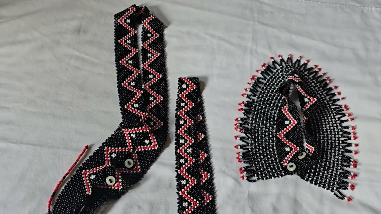 Hey beaders! Come see a new beaded set| Palaza neckpiece| beaded headband| Webneklace|