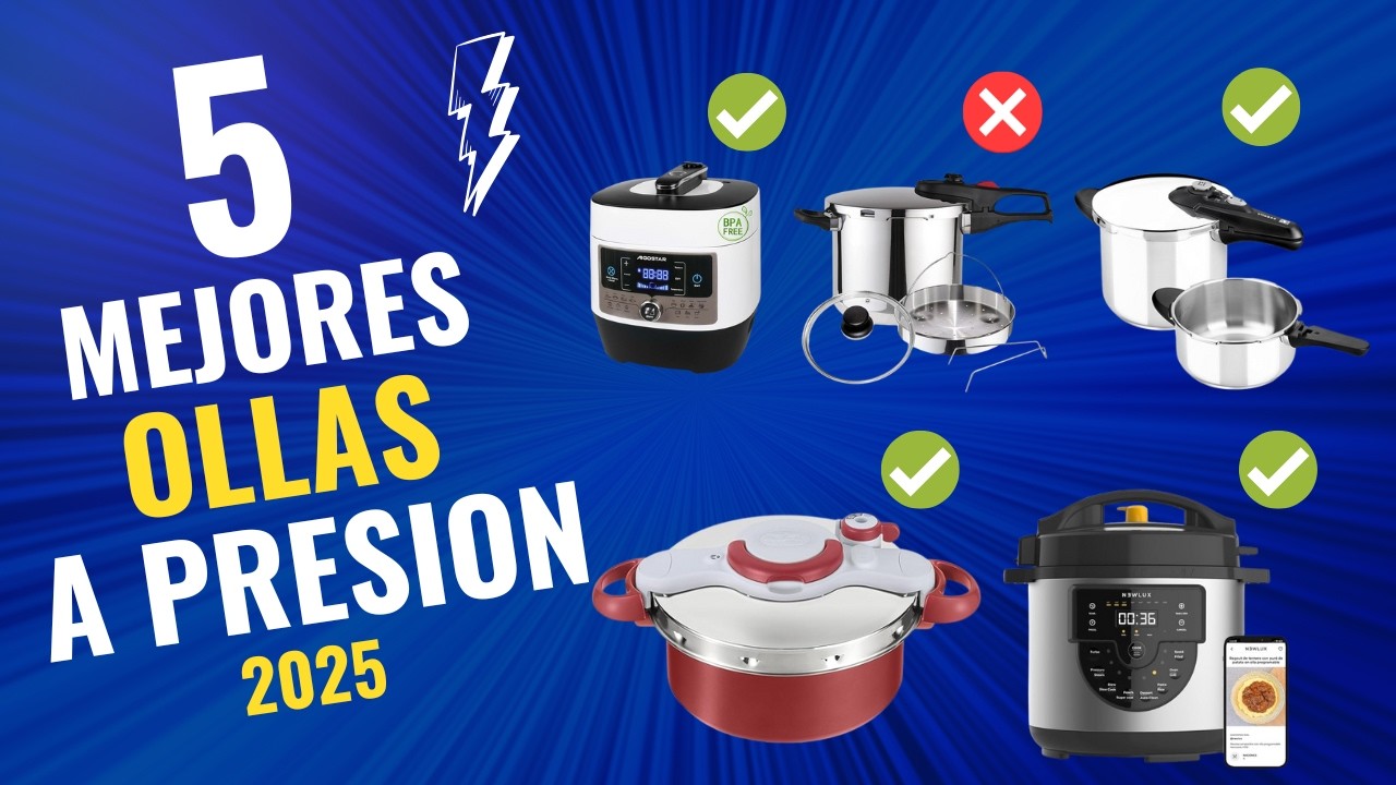 Las 5 Mejores Ollas a Presión Calidad-Precio de 2025 🔥 (NO COMPRES UNA SIN VER ESTO) 😱