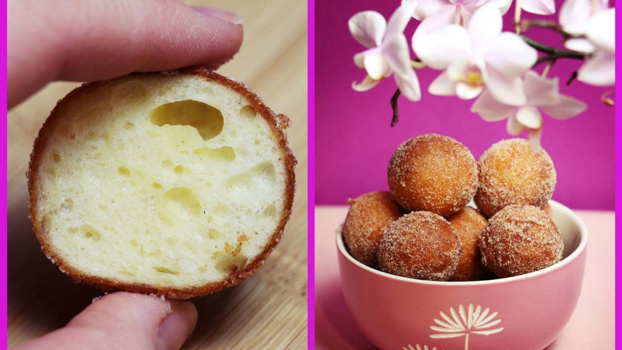 Quarkbällchen/Topfenbällchen wie vom Bäcker/ Mini-doughnuts with cream cheese