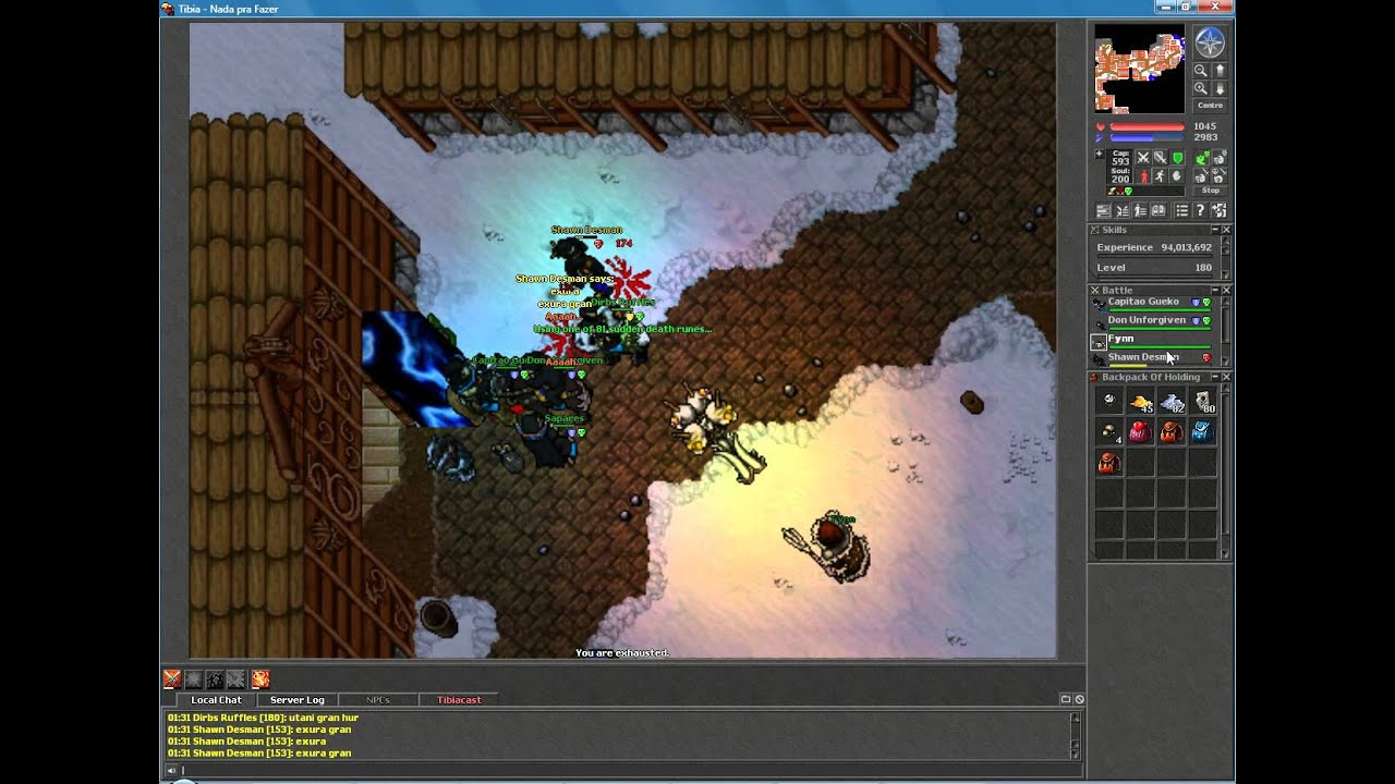 Tibia - Trimera Server - Killing Lvl 153 MS Red Skull (Crappy Loot)