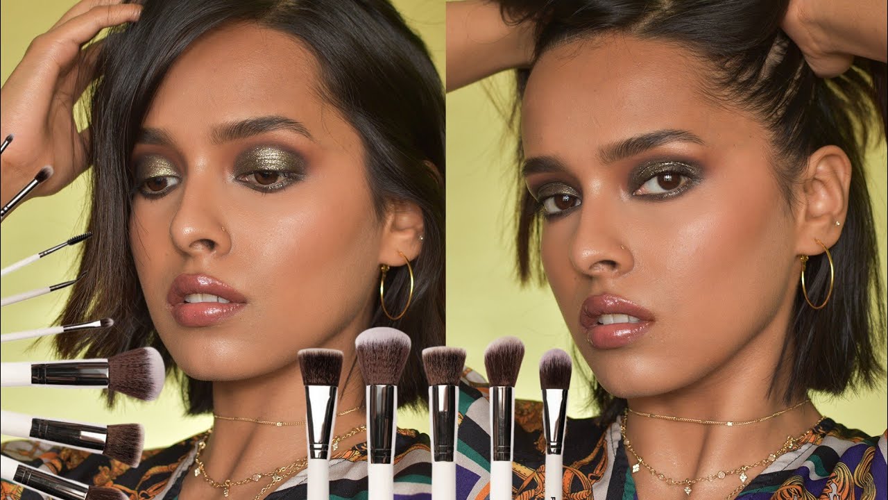 Olive Smokey Eye ft. Plume 23pcs professional makeup brush set - Review