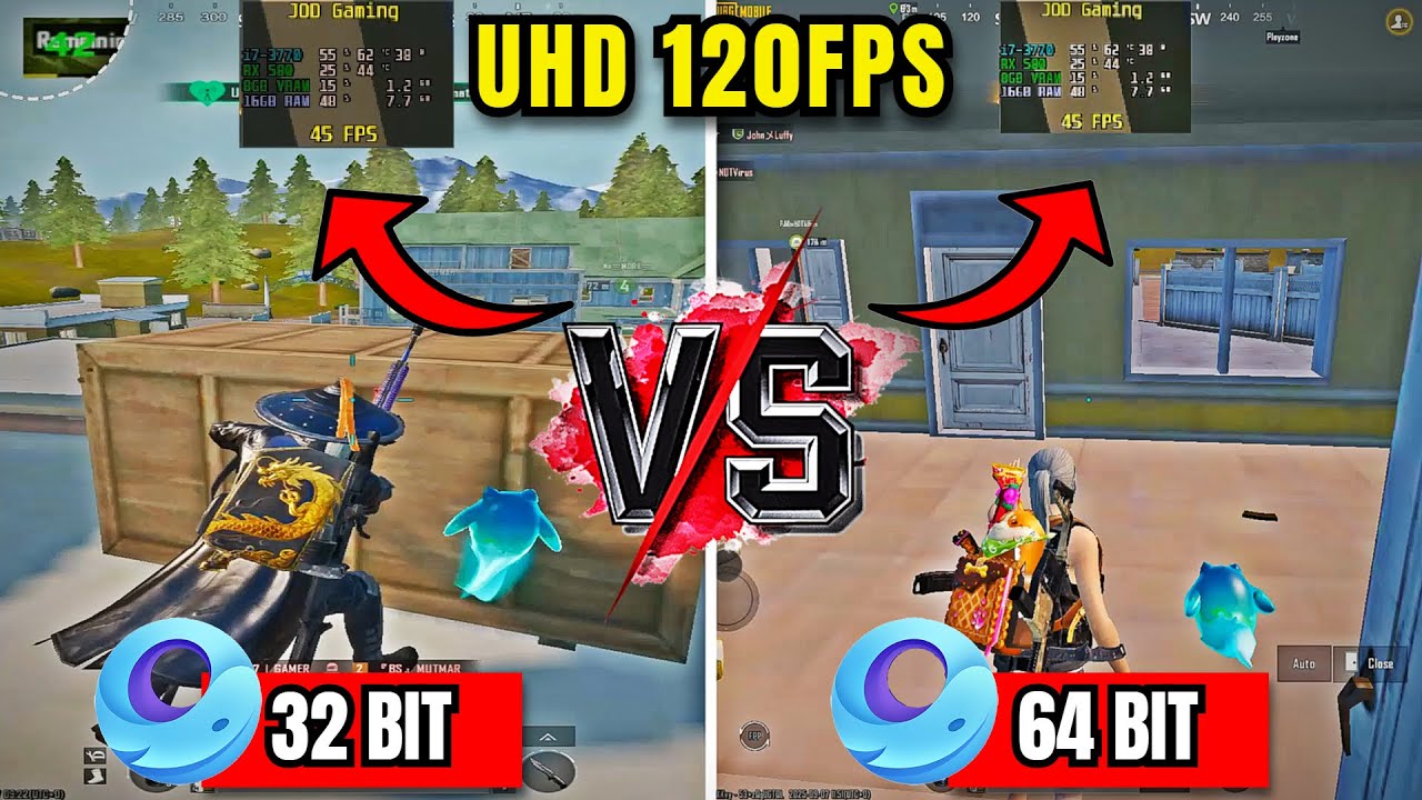 32 bit VS 64 bit Gameloop Comparison | Which is best!!! - PUBG MOBILE 4.0