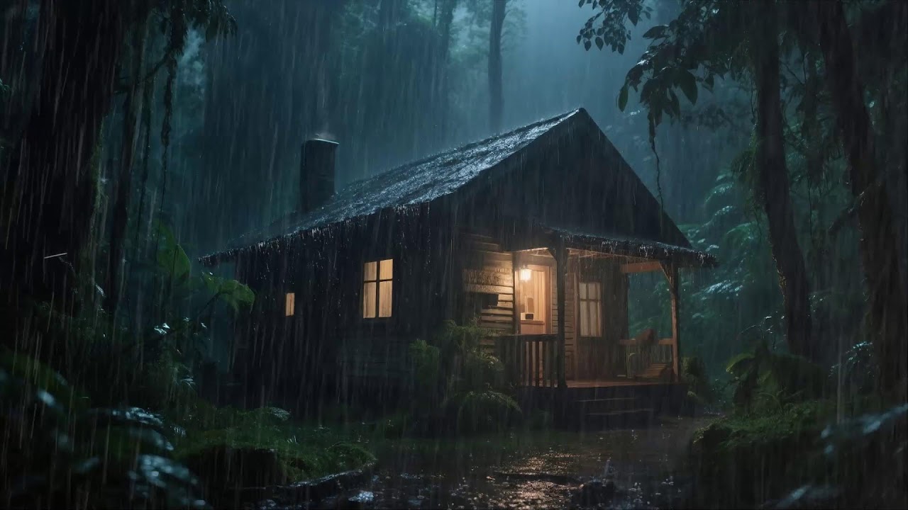 Super Heavy Rain To Sleep Immediately - Deep Sleep with Night Rain