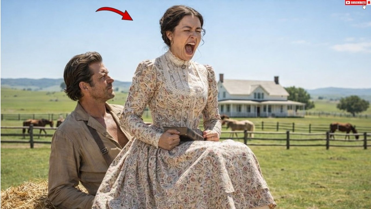 « Trop grand… Assieds-toi dessus », murmura le riche rancher à la jeune veuve géante terrifiée_