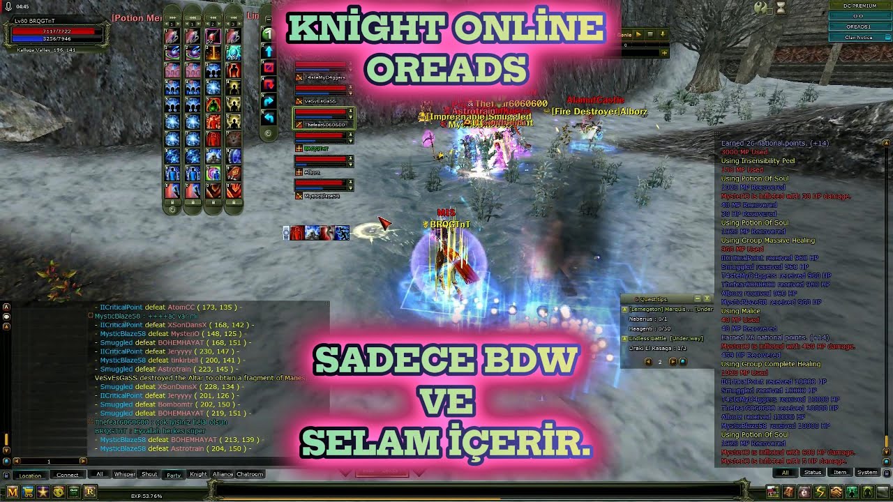 Knight Online OREADS BDW + SELAMLAR.