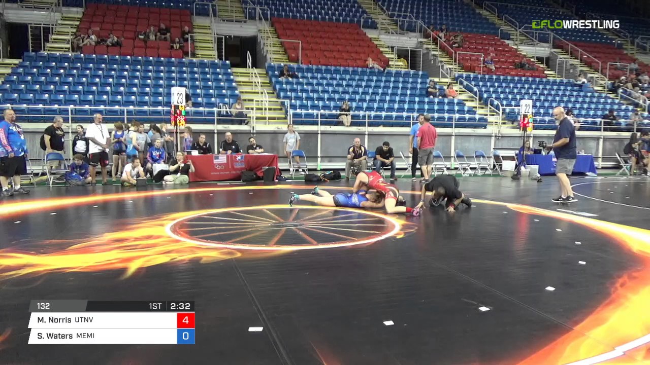 Consolation 1 132 3rd Place - Morgan Norris (UTNV) vs. Shandria Waters (MEMI)
