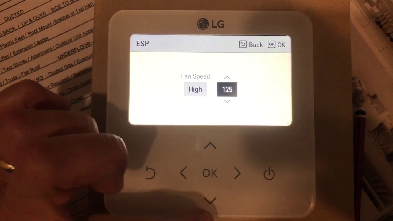 LG colour touchscreen controller set up PREMTB100