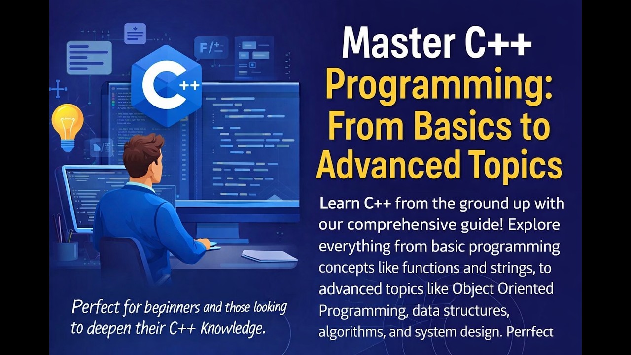 Complete C++ Course 2026 | Beginner to Advanced | OOP, STL, DSA, Multithreading & System Design .
